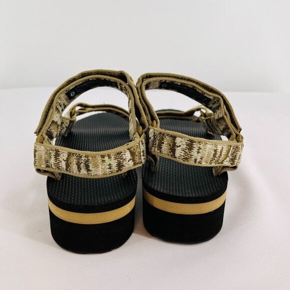 TEVA Universal Sandal In Iridescence Olive Women's Size 10 Flatform Hook & Loop - Picture 3 of 15